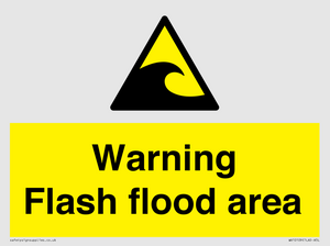 Warning Flash flood area